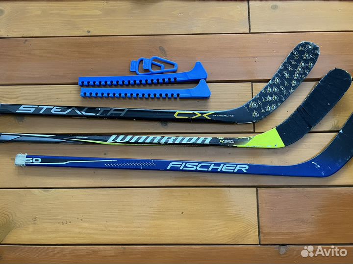 Клюшка хоккейная детская левый хват, чехлы на лезв