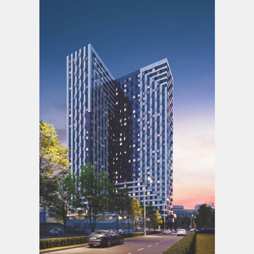 1-к. апартаменты, 44 м², 4/30 эт.