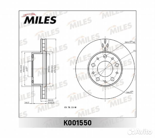 Диск тормозной citroen jumper/fiat ducat