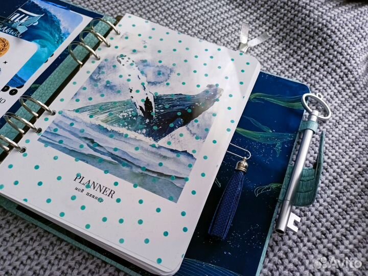 Ежедневник Киты ручная работа