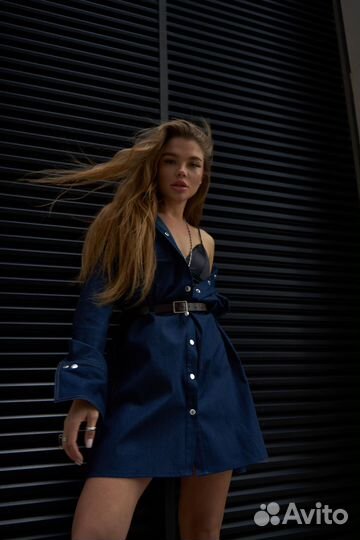 Джинсовое платье