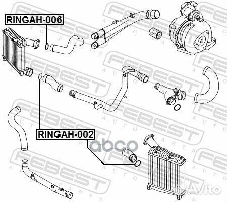 Кольцо уплотнительное воздушного патрубка подхо