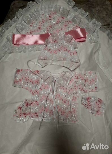 Конверт на выписку для девочки 12 предметов