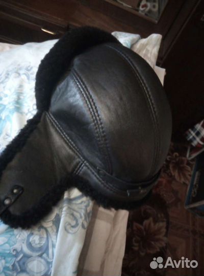 Шапка ушанка шлем (мех овчина)