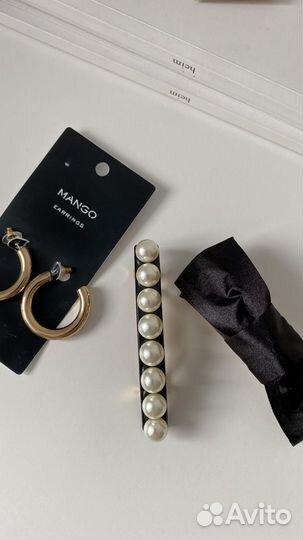 Серьги Mango + заколки Zara