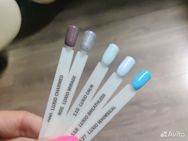 Гели блёстки глиттер Люксио (гель лак)