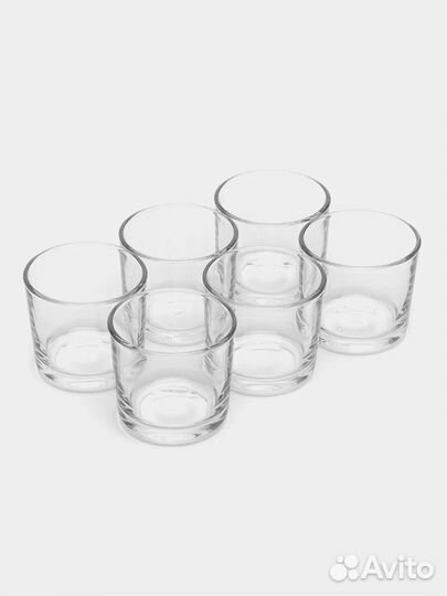 Набор стеклянных подсвечников