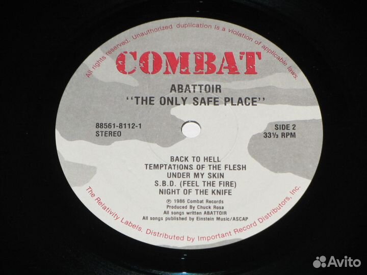 Abattoir – The Only Safe Place 1986 USA original p