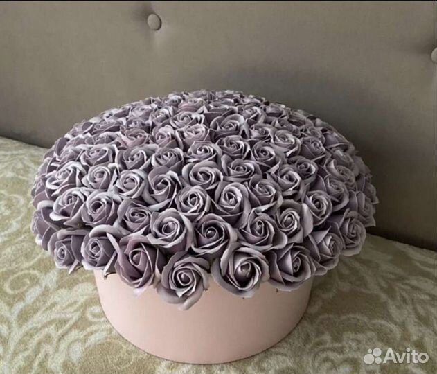 Букет в шляпной коробке