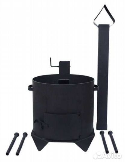 Казан и печь с трубой 10л