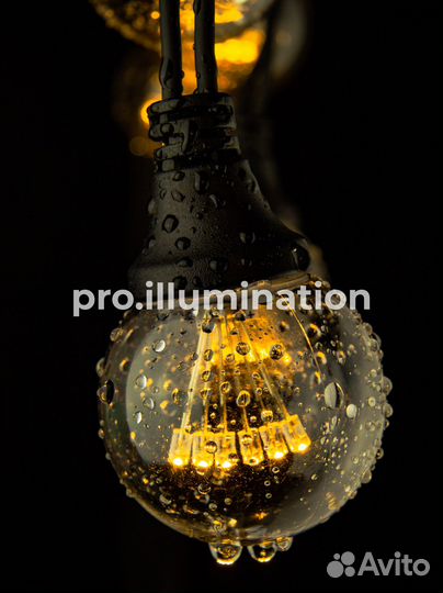 Ретро гирлянда уличная с лампочками