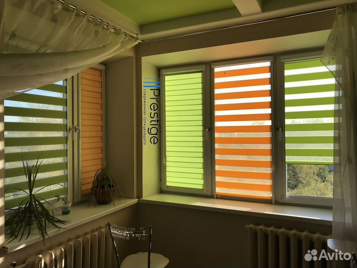 Рулонные шторы и Жалюзи День - Ночь