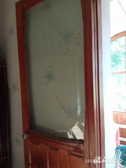 Балконный блок из древесины, распашной