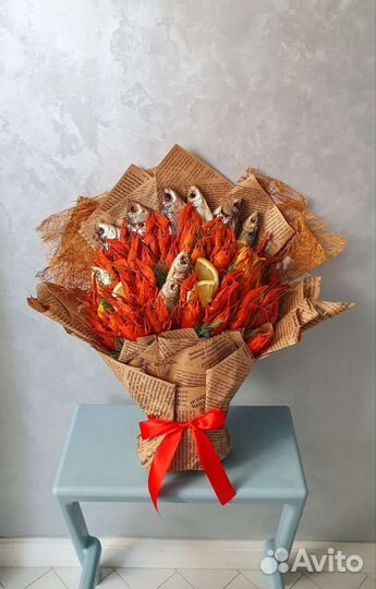 Съедобный букет из раков мужской букет