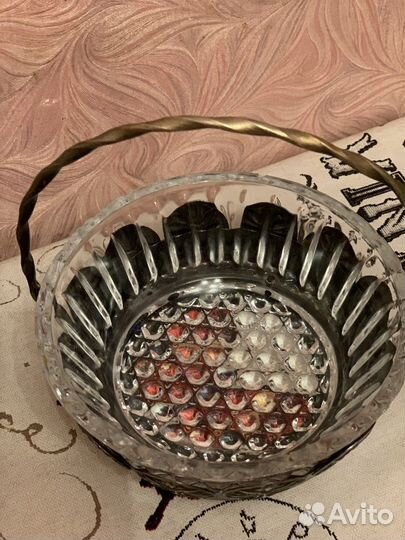 Конфетница с мельхиором времен СССР