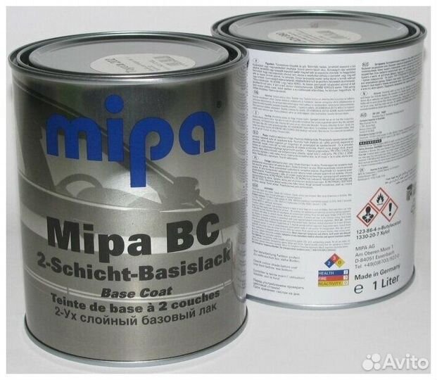 Краска mipa BC Super Black база черная, 1 л