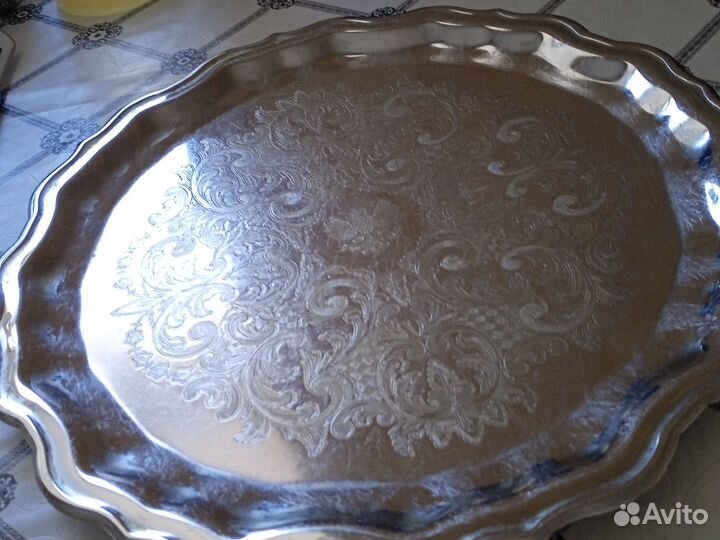 Поднос металлический. Кальчугино