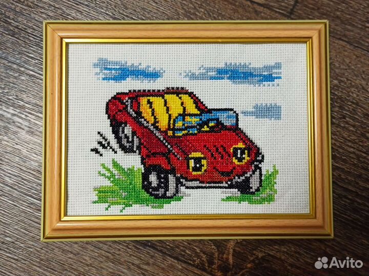 Картина вышитая крестом ручная работа