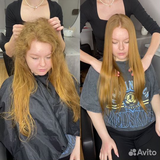 Кератиновое выпрямление волос