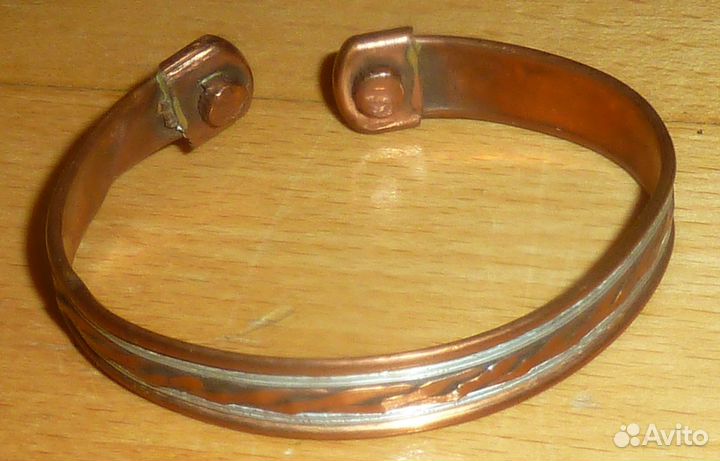 Браслет Медный Медь От давления Ширина 1 см