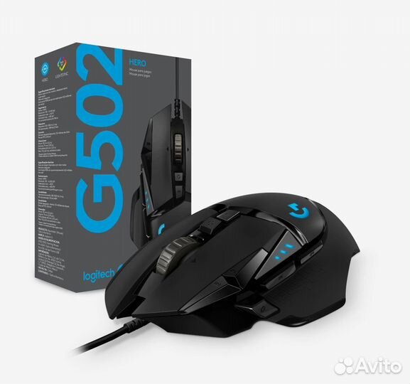 Мышь Logitech G502 Hero черный оптическая