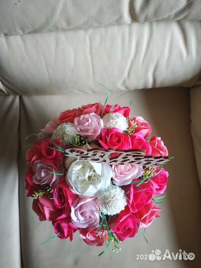 Букет из мыльных цветов