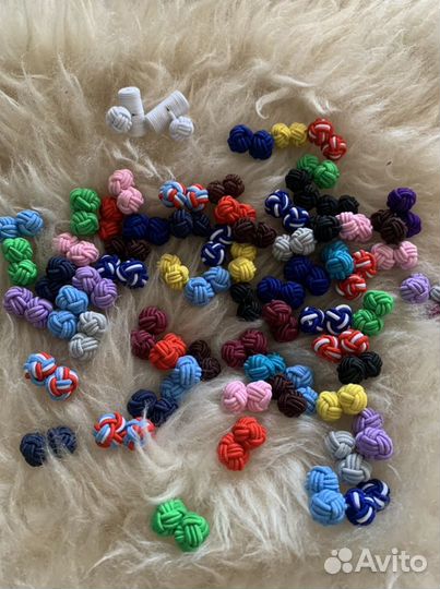 Запонки узелки из пряжи