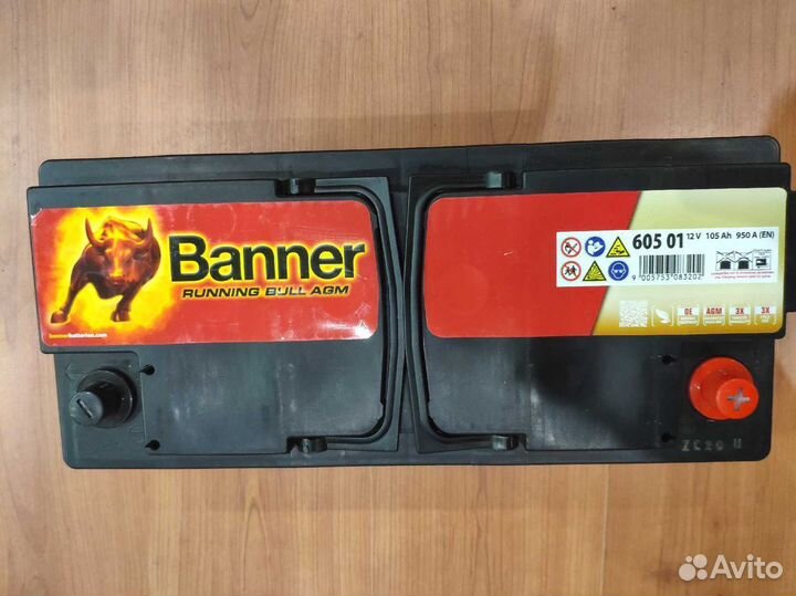 Аккумулятор гелевый Banner 105Ач 950а AGM