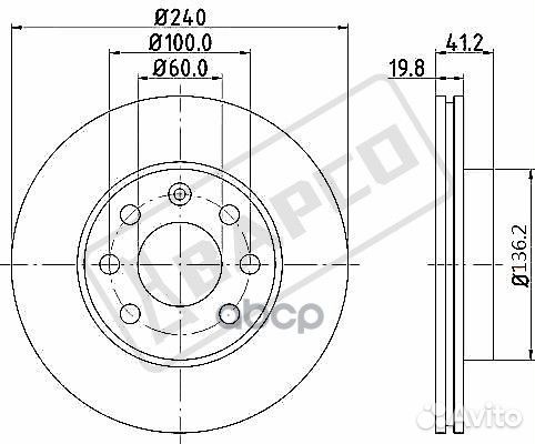 Диск тормозной opel corsa 00- передн. bd0461 bapco