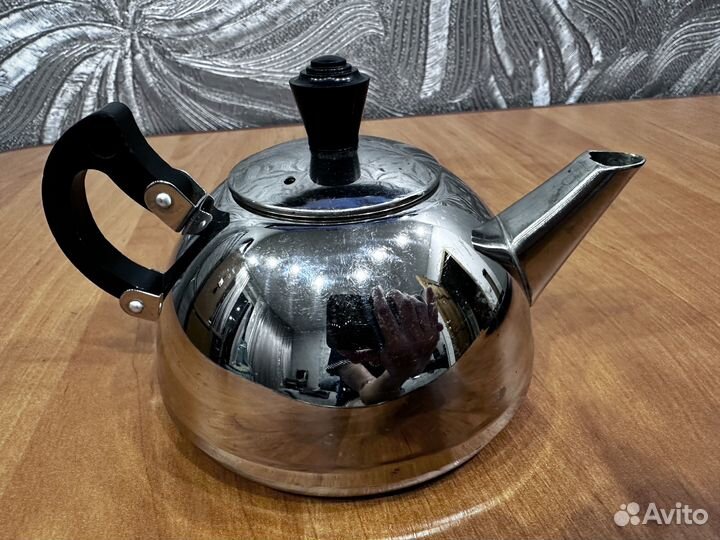 Чайник заварочный мельхиоровый СССР, з-д Автоштамп