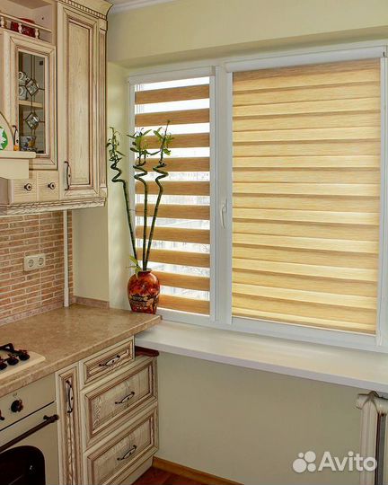 Рулонные шторы зебра