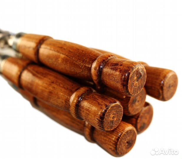 Шампур с деревянной ручкой для баранины 10 мм - 50