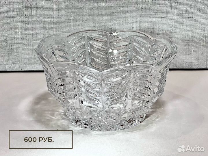 Хрустальные конфетницы салатницы фужеры подсвечник