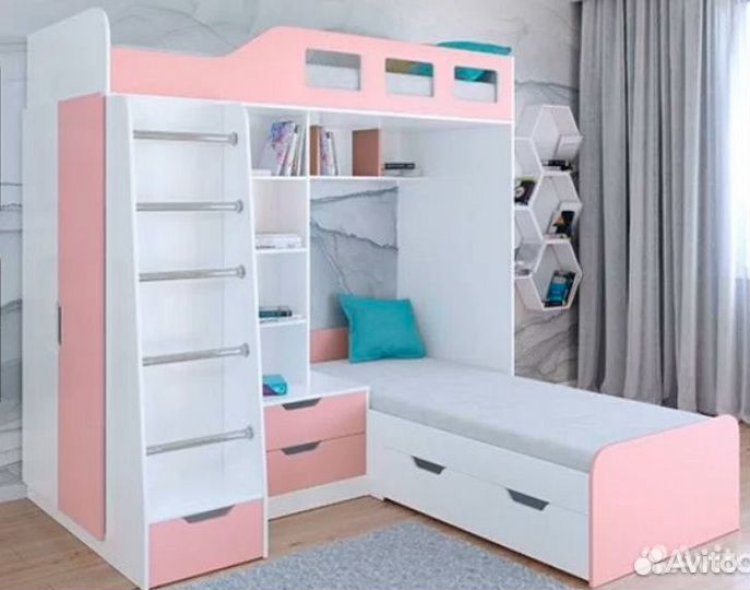 Двухъярусная кровать Дуб Молочный