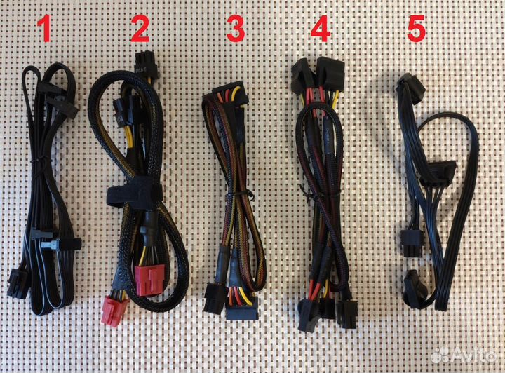 Отстегивающиеся кабели от бп Corsair и Chieftec