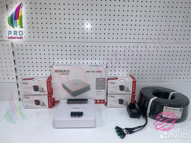 Комплект видеонаблюдения 4 камеры