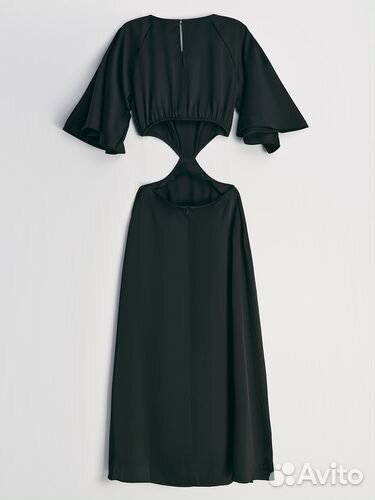 Атластное платье миди с вырезами love republic