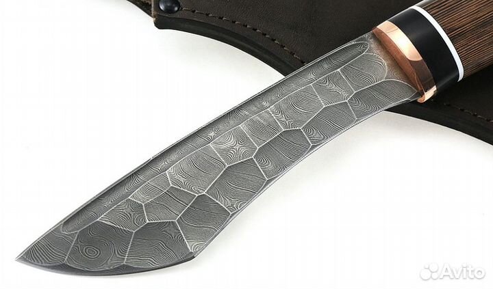 Нож Каратель сталь дамаск полный камень рукоять ве