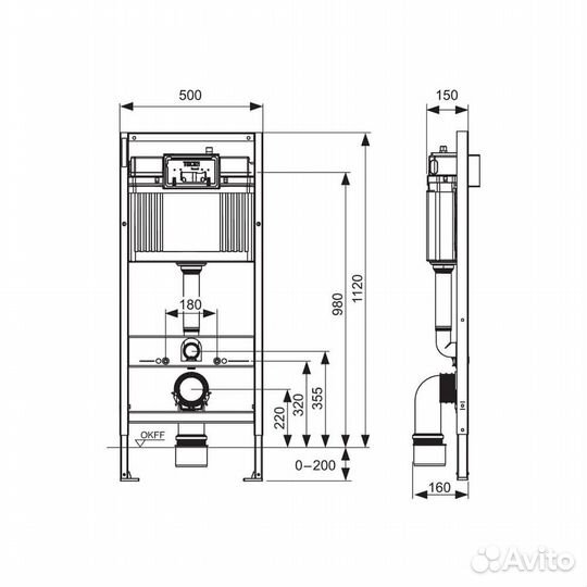 Инсталляция Tece 9400412