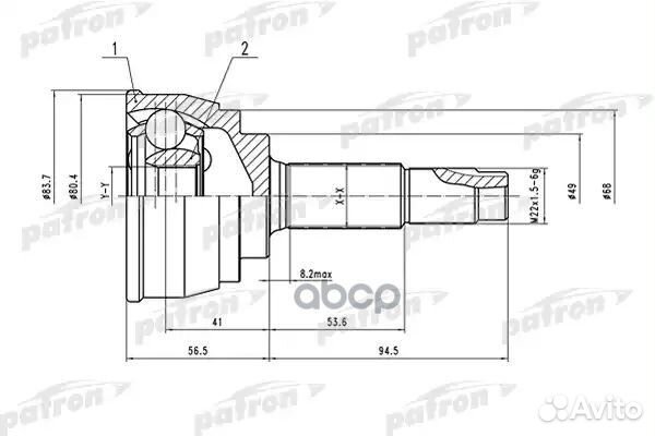 ШРУС наружный 25x49x29 nissan micra march K12 02