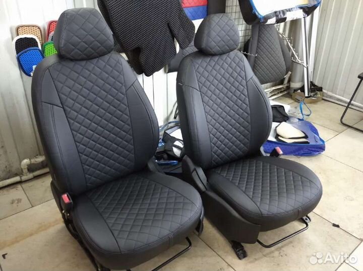 Автомобильные чехлы ромб hyundai solaris