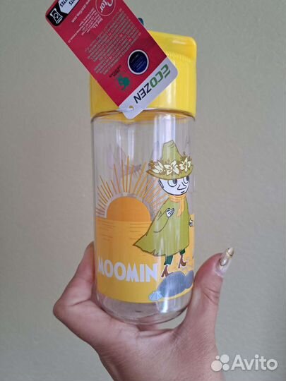 Moomin бутылка для питья с трубочкой