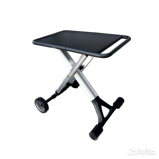 Стол подставка для гриля складная колесная металл