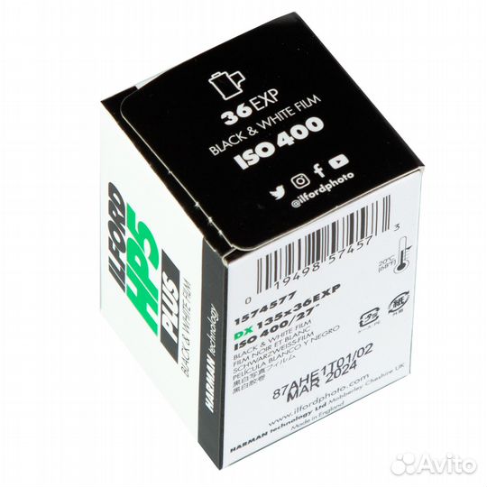 Фотопленка 35 мм ilford HP5 plus 135 PAN400