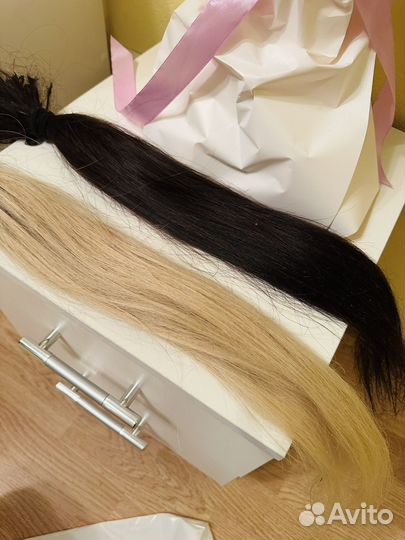 Волосы для наращивания 60 см бу