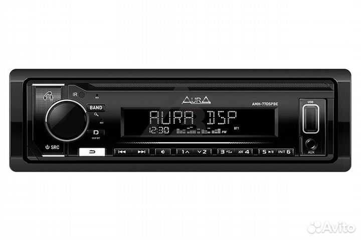 Автомагнитола 1din aura AMH-77DSP black edition