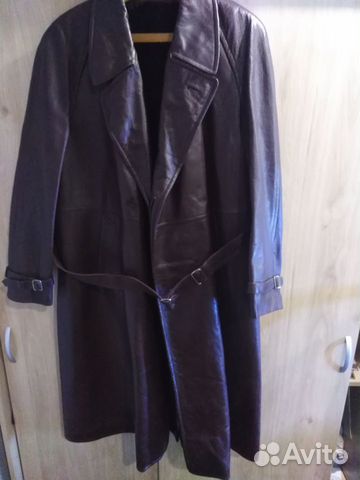 Кожаный офицерский плащ высшего ком.состава