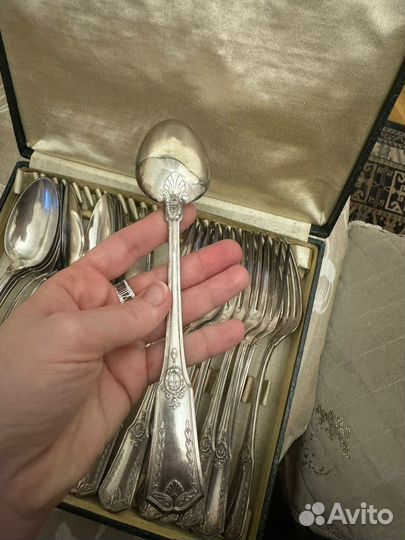 Набор столовых приборов мельхиор