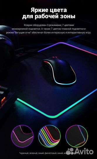 Коврик для мыши с подсветкой Maibenben