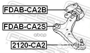 С/б передний переднего рычага fdab-CA2S Febest